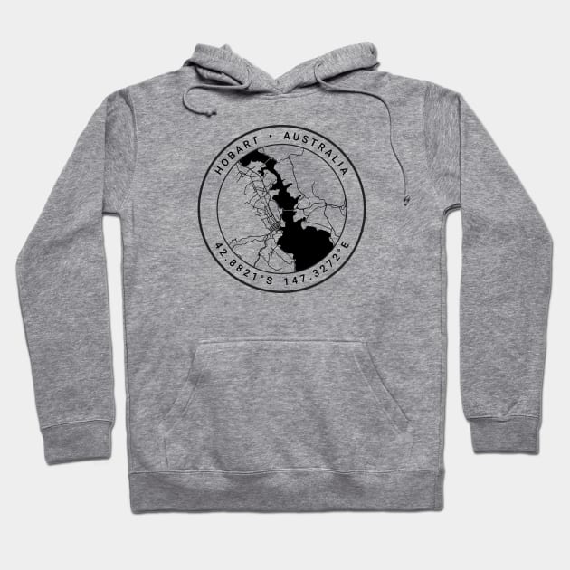 Hobart Map Hoodie by Ryan-Cox